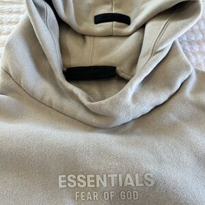 Fear of God Essentials Hoodie in Light Tan